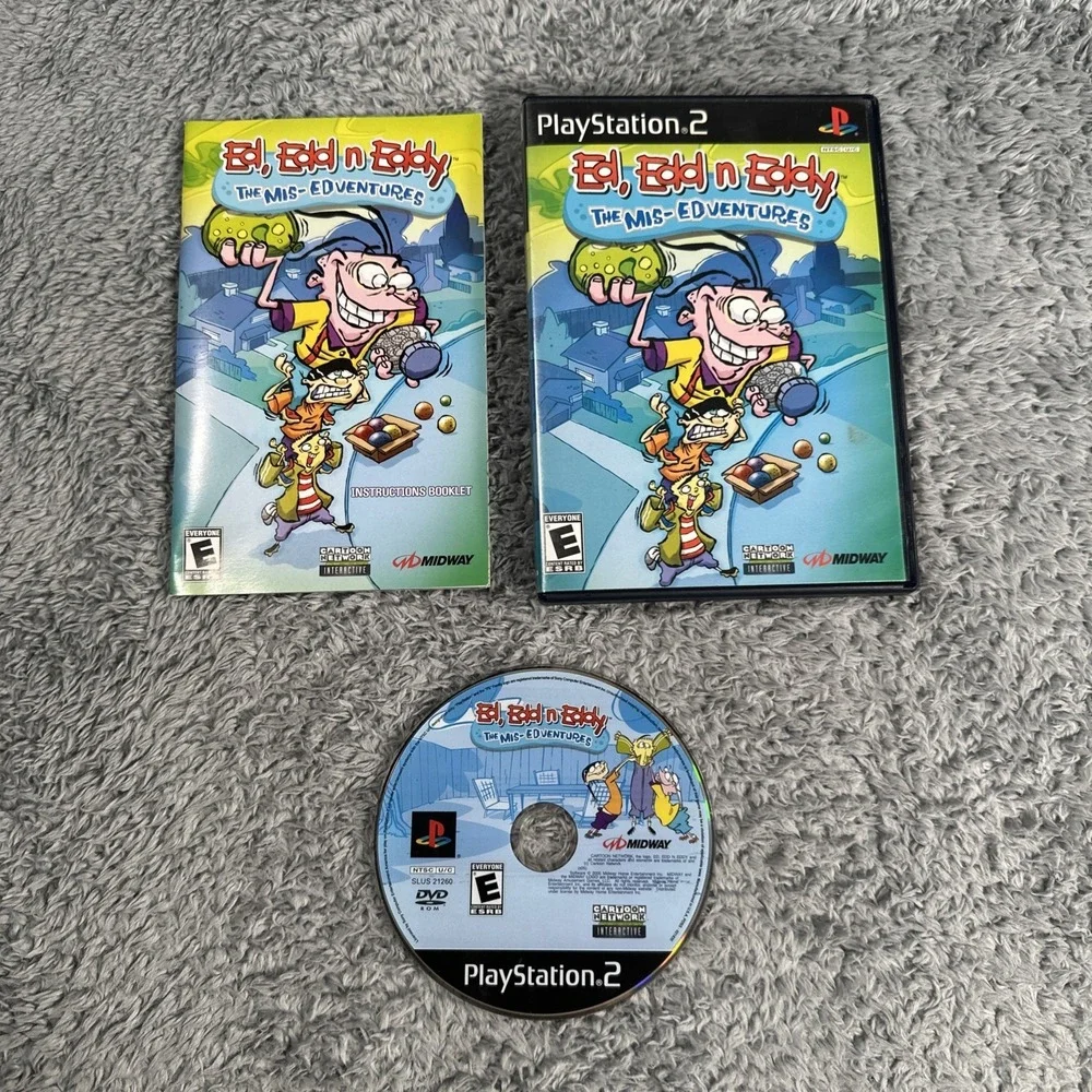 Ed Edd n Eddy The Mis-Edventures NICE Complete CIB PlayStation 2 PS2 Authentic